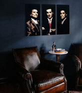 Modern vászonkép motívummal: Goodfellas - Najlepšie mafiánske roly fekete-bézs árnyalatokban, dicsőség | Legnagyobb mafiáni na vásznon Goodfellas - Najlepšie mafiánske roly – fő