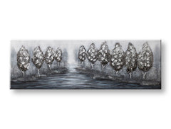 Kézzel festett falikép FÁK 150x50 cm – 3D perspektíva vászonkép fa kereten | 100% eredeti | akril vászonon ARTMIE | Papilora.sk