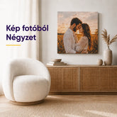 Fényképből vászonkép – négyzet, személyre szabott fotó a nappaliba falra