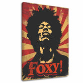 Modern vászonkép motívummal: portré fekete-piros árnyalatokban, energikus hangulat | Jimi Hendrix vászonkép - Legenda zvuku – fő