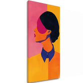 Modern vászonkép motívummal: Vibrant Silhouette sárga-rózsaszín árnyalatokban, élénk hangulat | Kép Vibrant Silhouette – fő