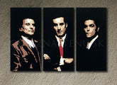 Kézzel festett vászonkép motívummal: Goodfellas fekete-fehér árnyalatokban, erő és hatalom és filmvilág | Kézzel festett POP Art kép Goodfellas – termék