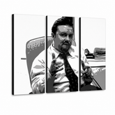 Kézzel festett POP Art The Office 3-részes kép ez a – 3D látvány a kézzel festett vászonról fehér háttéren. Domináns színek: fekete, fehér, szürke.