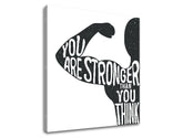Modern vászonkép motívummal: You are stronger, motivációs idézet, természet fehér-fekete árnyalatokban, erő | Motivációs fali kép You are stronger – termék