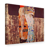 Vászonkép A női élet három fázisa – Gustav Klimt, 3D nézet