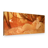 Vászonkép Alkonyat – Alfons Mucha, 3D nézet