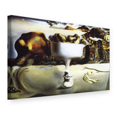 Vászonkép Arc és gyümölcstál jelenése a tengerparton – Salvador Dalí, 3D nézet