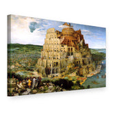 Vászonkép Bábel tornya – Pieter Bruegel, 3D nézet