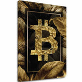 Vászonkép Zlatý Bitcoin - Modern Kryptomotív - fő kép
