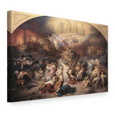 Vászonkép Jeruzsálem pusztulása Titus által – Wilhelm von Kaulbach, 3D nézet