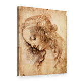 Vászonkép Női fej – Leonardo da Vinci, 3D nézet