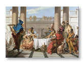 Modern vászonkép motívummal: Giambattista Tiepolo - Kleopatrina hostina, kutya fehér-bézs árnyalatokban, ünnepi hangulat | Vászonkép Giambattista Tiepolo - Kleopatrina hos..., nézet 2