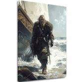 Vászonkép Viking na Pobreží - Historický Motív - fő kép