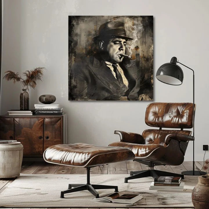 Al Capone vászonkép az irodába Papilora