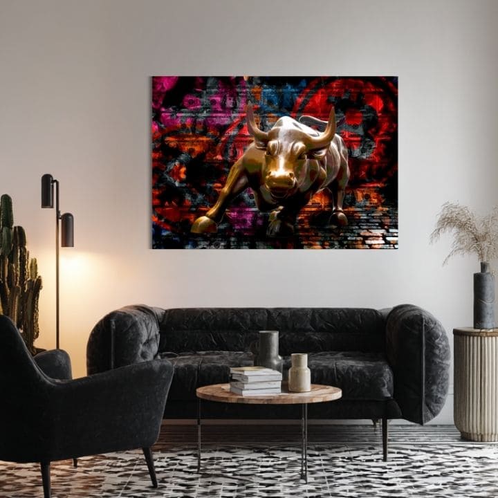 Vászonkép Zlatý Býk - Symbol Sily és Prosperity - kép 2