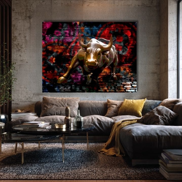 Vászonkép Zlatý Býk - Symbol Sily és Prosperity - kép 3