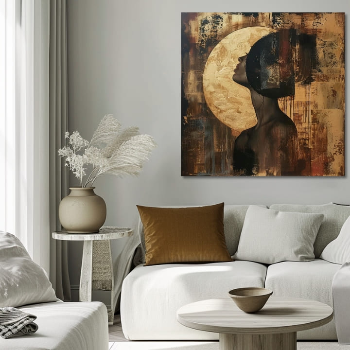 Elegáns kép egy nő Moon Reflection