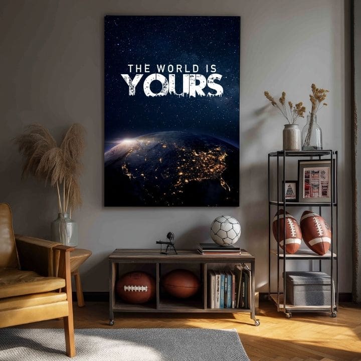 Vászonkép The World Is Yours - Inšpiratívna Dekoráció - kép 3