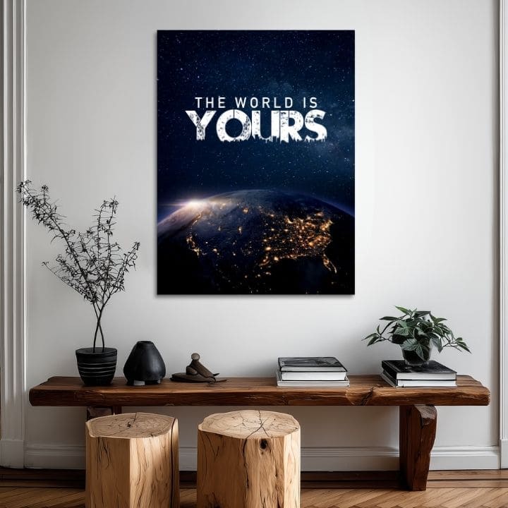 Vászonkép The World Is Yours - Inšpiratívna Dekoráció - kép 2