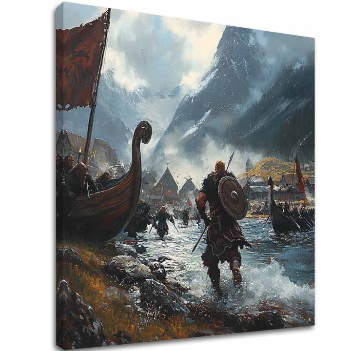 Vászonkép Vikingek a Tengeren - Historický Kép - fő kép
