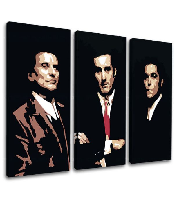 Modern vászonkép motívummal: Goodfellas - Najlepšie mafiánske roly fekete-bézs árnyalatokban, dicsőség | Legnagyobb mafiáni na vásznon Goodfellas - Najlepšie mafiánske roly – termék, nézet 2