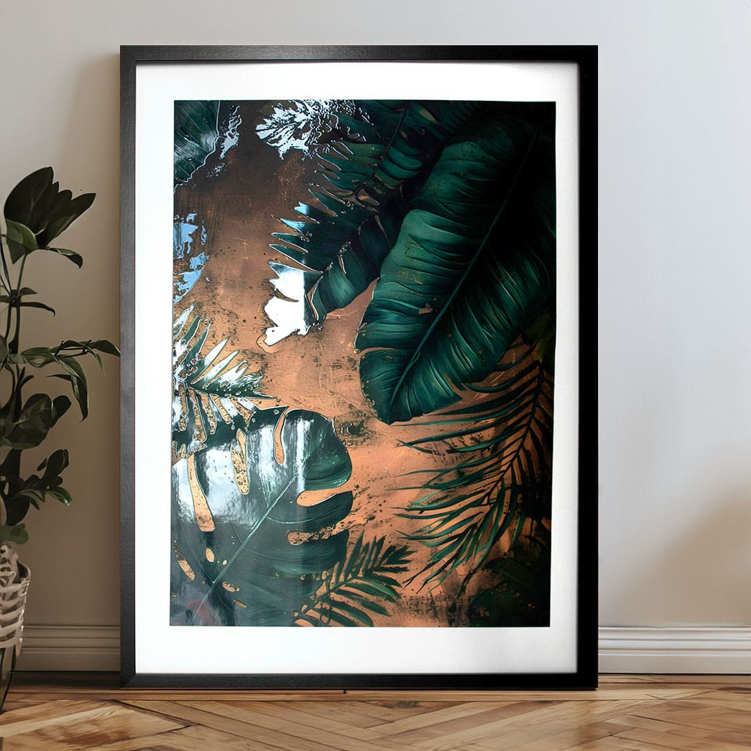 Modern vászonkép, természet és trópusi paradicsom | Fali poszter s EXTRA efektom - Midnight Jungle, fali dekoráció – termék