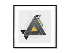 Geometrikus kép motívummal: Instant Abstraction fehér-szürke árnyalatokban | Fali poszter Instant Abstraction, természet – előnézet