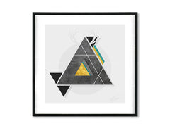 Geometrikus vászonkép motívummal: Instant Abstraction fehér-szürke árnyalatokban, nyugodt hangulat, természet, alkalmas a dolgozószoba számára | Fali poszter Instant Abstraction – fő