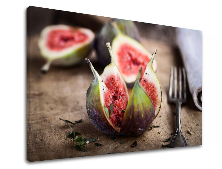 Vintage vászonkép motívummal: OVOCIE lila-rózsaszín árnyalatokban, rusztikus hangulat, alkalmas a konyha számára | Fali kép OVOCIE_057-11 – termék