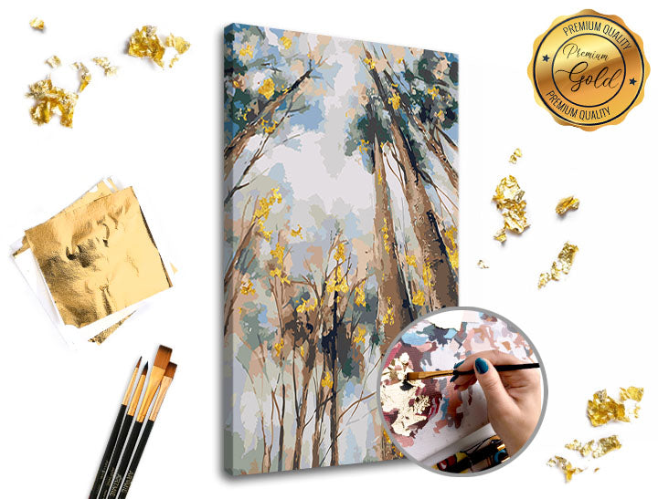 Festés számok szerint PREMIUM GOLD – A fák között