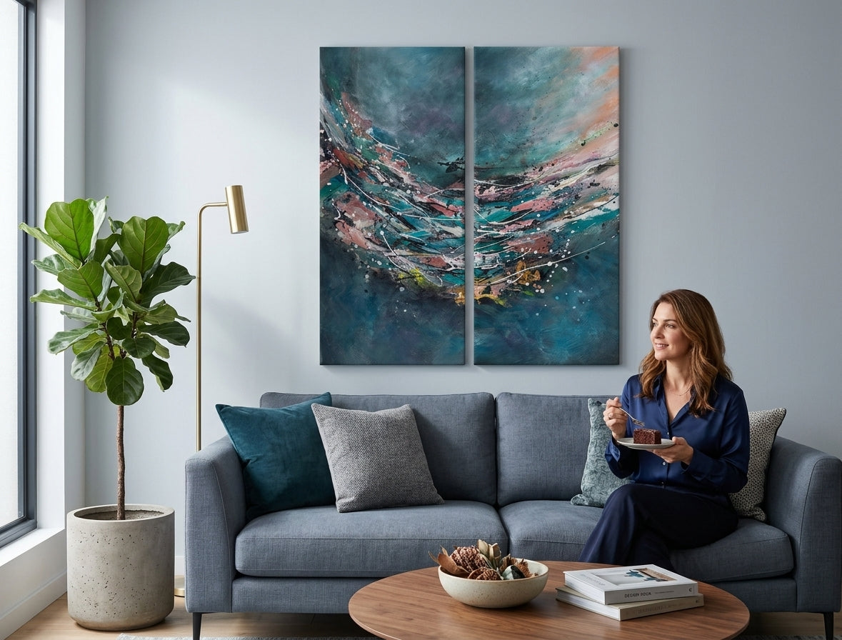 Festett falikép ABSZTRAKT 2-részes - 100x120 cm