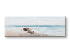 Kézzel festett kép falra STRAND 120x40 cm – 3D perspektíva vászonképen fakereten | 100% eredeti | akril vásznon ARTMIE | Papilora.sk