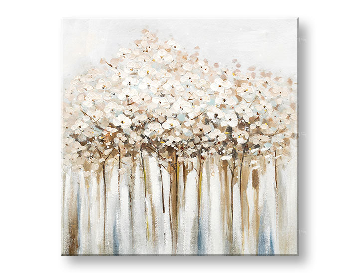 Kézzel festett kép falra VIRÁGOK 70x70 cm – 3D perspektíva vászonkép fa kereten | 100% eredeti | akril vásznon ARTMIE | Papilora.sk