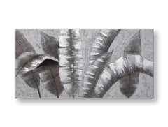 Kézzel festett kép falra LEVELEK 100x50 cm – 3D perspektíva vászonon fa kereten | 100% eredeti | akril vásznon ARTMIE | Papilora.sk