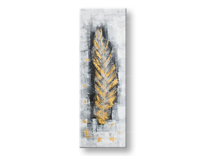 Kézzel festett falikép LIST 40x120 cm – 3D perspektíva vászon fa kereten | 100% eredeti | akril vászonra ARTMIE | Papilora.sk
