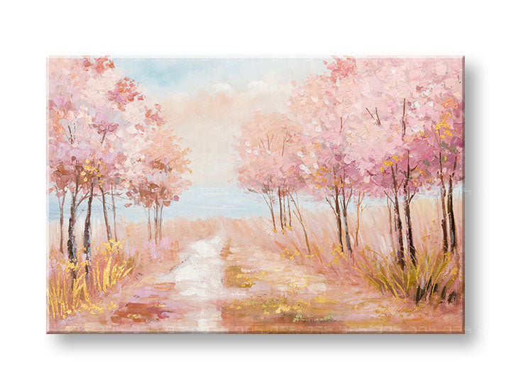 Kézzel festett falikép FÁK 60x90 cm – 3D perspektíva vászon fa kereten | 100% eredeti | akril vászonra ARTMIE | Papilora.sk