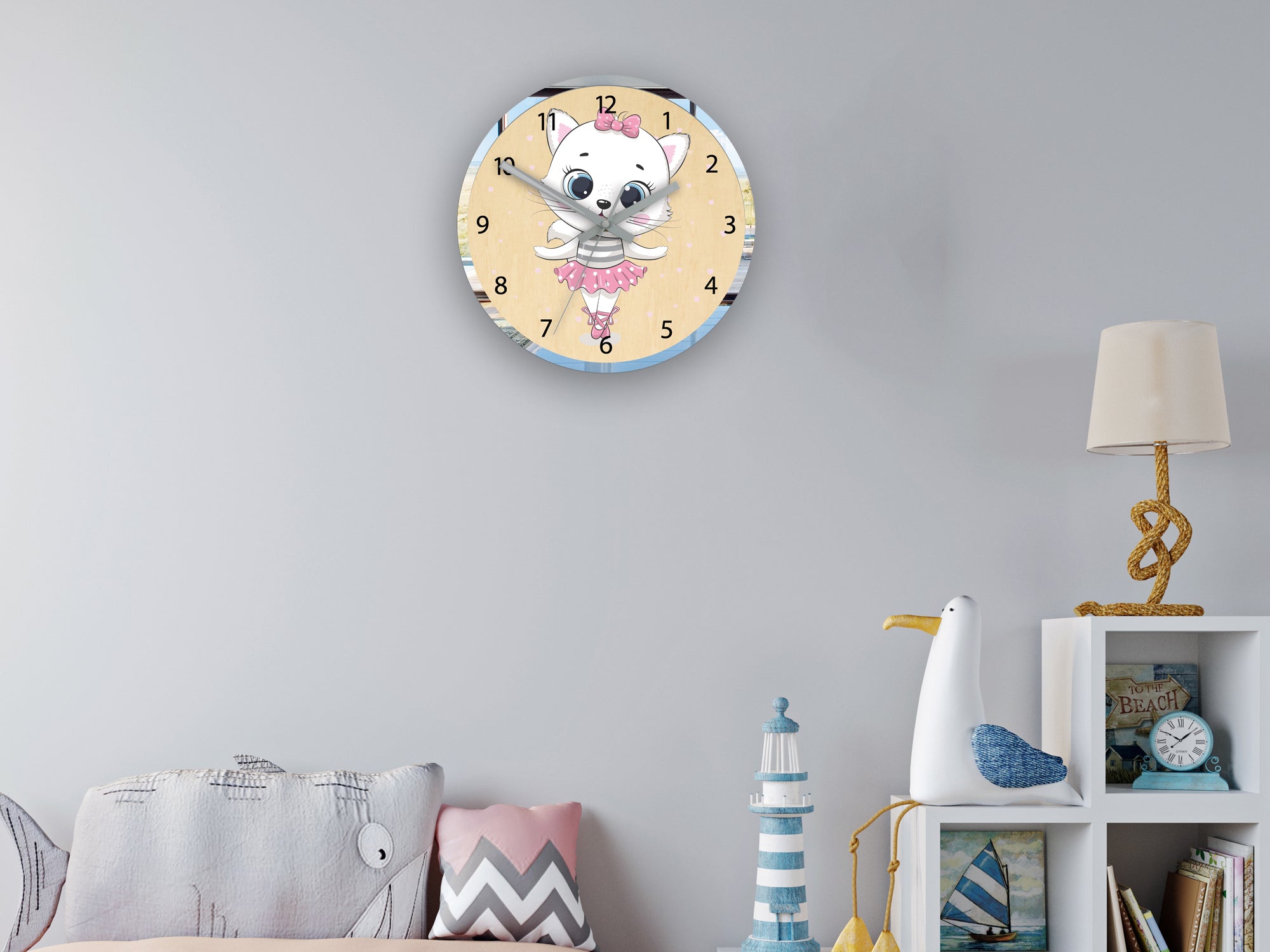 Gyermek falióra Cat Ballerina - kép 3
