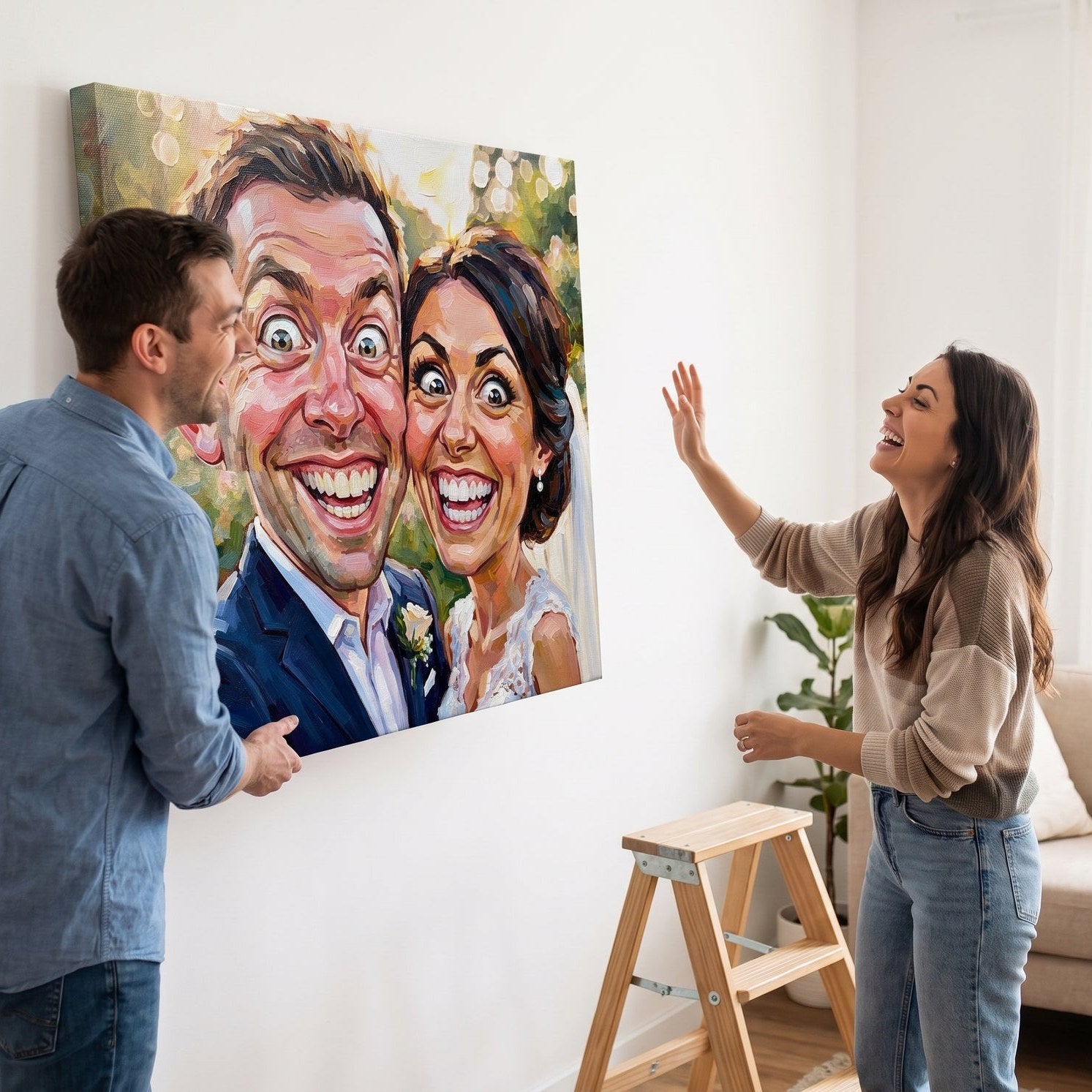 Vászonkép minta: vicces karikatúra fotó alapján vászonra nyomtatva