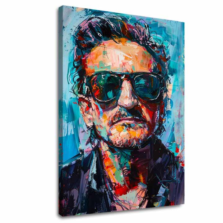 Modern vászonkép motívummal: Bono - Melódia svetla, zakó kék árnyalatokban | Kép Bono - Melódia svetla, fali dekoráció – fő