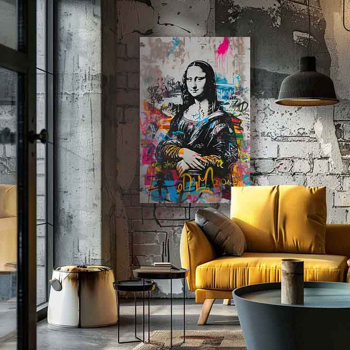 Kép Graffiti Mona na vásznon - kép 5
