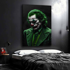 Modern vászonkép motívummal: Joker: Zrodenie šialenstva fekete árnyalatokban, filmvilág | Kép Joker: Zrodenie šialenstva – termék