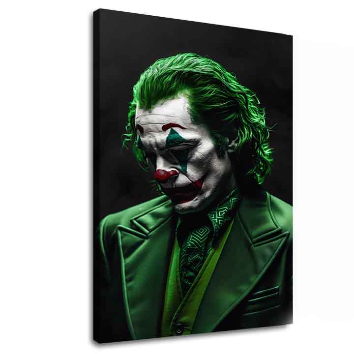 Modern vászonkép motívummal: Joker: Zrodenie šialenstva fekete árnyalatokban, filmvilág | Kép Joker: Zrodenie šialenstva – fő