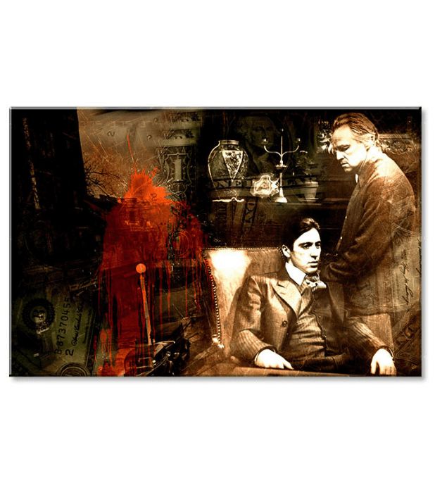 Modern kép motívummal: The Godfather barna-piros árnyalatokban | Legnagyobb MAFIÁNI na vásznon - The Godfather – előnézet
