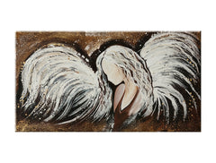 Kézzel festett falikép ANGYAL 120 x 60 cm