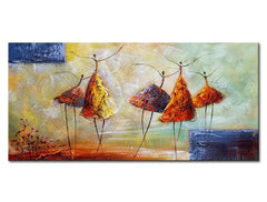 Kézzel festett falikép DANCERS 40 x 80 cm