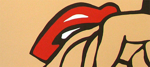 Kézzel festett vászonkép motívummal: LICHTENSTEIN, haj sárga-fekete árnyalatokban, melankolikus hangulat, popkultúra | Kézzel festett POP Art kép LICHTENSTEIN – termék, nézet 3