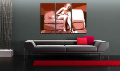 Pop art kép motívummal: Marilyn Monroe bézs-barna árnyalatokban | Kézzel festett POP Art kép Marilyn Monroe – előnézet
