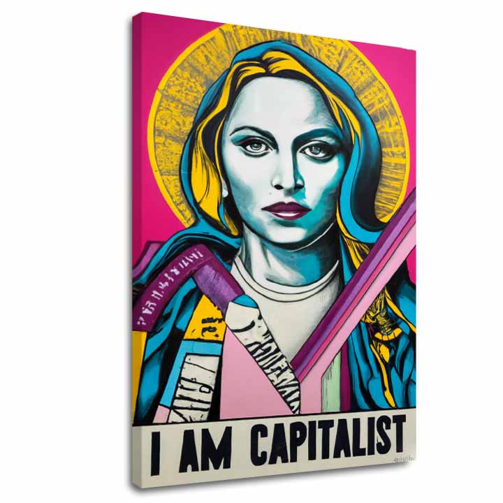 Modern vászonkép motívummal: nő arany-fekete árnyalatokban, popkultúra | Madonna vászonkép - Popová revolúcia – fő