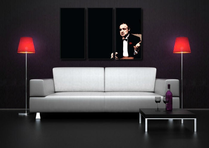 Pop art kép motívummal: Marlon Brando, természet fekete árnyalatokban | Kézzel festett POP Art kép Marlon Brando, erő és hatalom és elegancia – előnézet