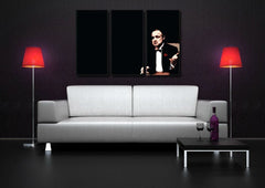 Pop art kép motívummal: Marlon Brando, természet fekete árnyalatokban | Kézzel festett POP Art kép Marlon Brando, erő és hatalom és elegancia – előnézet